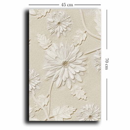 Wallity Lienzo Decorativo 45 x 70 cm Beige y Blanco